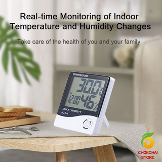 Chokchaistore แบบดิจิตอล  LCD แบบดิจิตอล เครื่องวัดอุณหภูมิและความชื้น Digital Temperature Meter