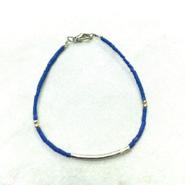 สร้อยข้อมือหินลาพิสลาซูลี่-สร้อยข้อมือแฮนเมด-natural-lapis-lazuli-beads-bracelet