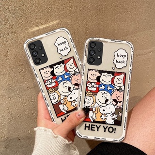 Ready Stock New Casing เคส Samsung Galaxy A53 A33 A73 A23 LTE M23 M33 5G A13 LTE 4G Phone Case Cartoon Snoopy Family Transparent Ultra-thin Silicone Soft Case Back Cover เคสโทรศัพท