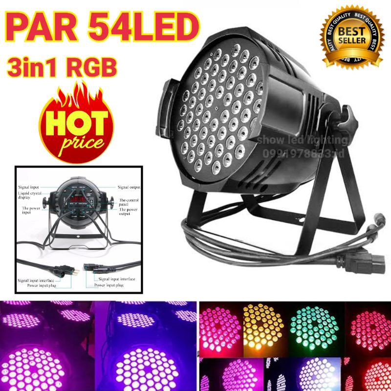 ไฟพาร์-54-6w-t002-ไฟ-led-par-54led-3in1-rgb-ไฟเธค-ไฟปาร์ตี้-ไฟพาร์-ไฟดิสโก้-ไฟดีสโก้-disco-light-ไฟพาร์-54led-3in1rgb