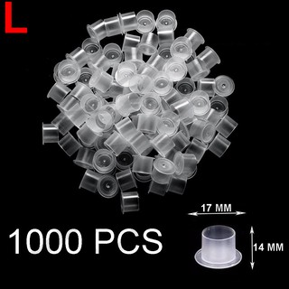 จุกใส่หมึกสักแบบมีฐาน ขนาด L 1000 ชิ้น จุกหมึก จุดใส่สีสัก Disposable Plastic Tattoo Ink Cup Pigment Holder Size L 1000