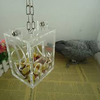 Bird Cage Feeder Hang Foraging Toy ของนกแก้ว