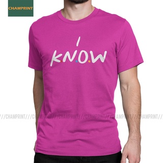 เสื้อยืดผ้าฝ้ายพรีเมี่ยม เสื้อยืดแขนสั้น ผ้าฝ้าย พิมพ์ลาย I Know Friends s Monica Joey Chandler Sitcom 90s สําหรับผู้ชาย