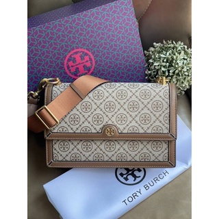 Tory burch t monogram jacquard shoulder bag