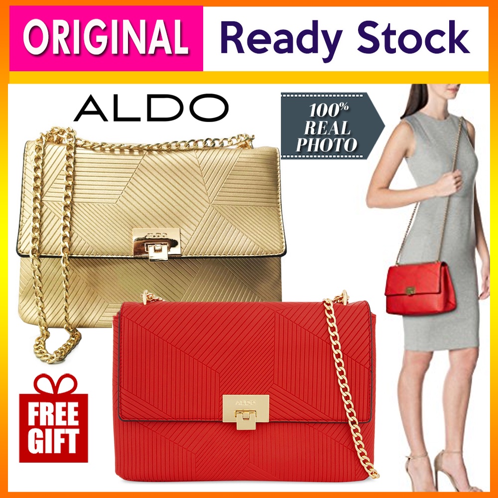ของแท้ ALDO CHAIN FLAP CROSSBODY BAG/SLING BAG/MESSENGER/SACTHEL/SHOULDER BAG AL060 Shopee