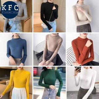 สินค้า 🌟KFC🌟 18 สี ‼️🔥 แฟชั่นสไตล์เกาหลีคอเต่า Free Size  ผ้าฝ้าย ใส่กันร้อนกันหนาว #626