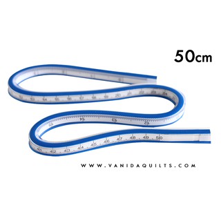 ไม้บรรทัดกระดูกงู Flexible Curve ดัดโค้ง งอได้ มีสเกล ขนาด 50 ซม. หรือ 20 นิ้ว (รหัส xun0031)