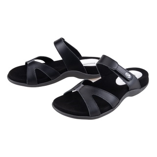 Dortmuend F-Series JF128 007-000 Black  "Flats &amp; Comfort" รองเท้าสุขภาพ ที่มิดโซลรองรับทุกโค้งเว้าของอุ้งเท้า