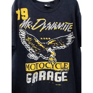 เสื้อยืดมือสอง #19 Mr. Dynamite - MOTORCYCLE GARAGE XL อก 44