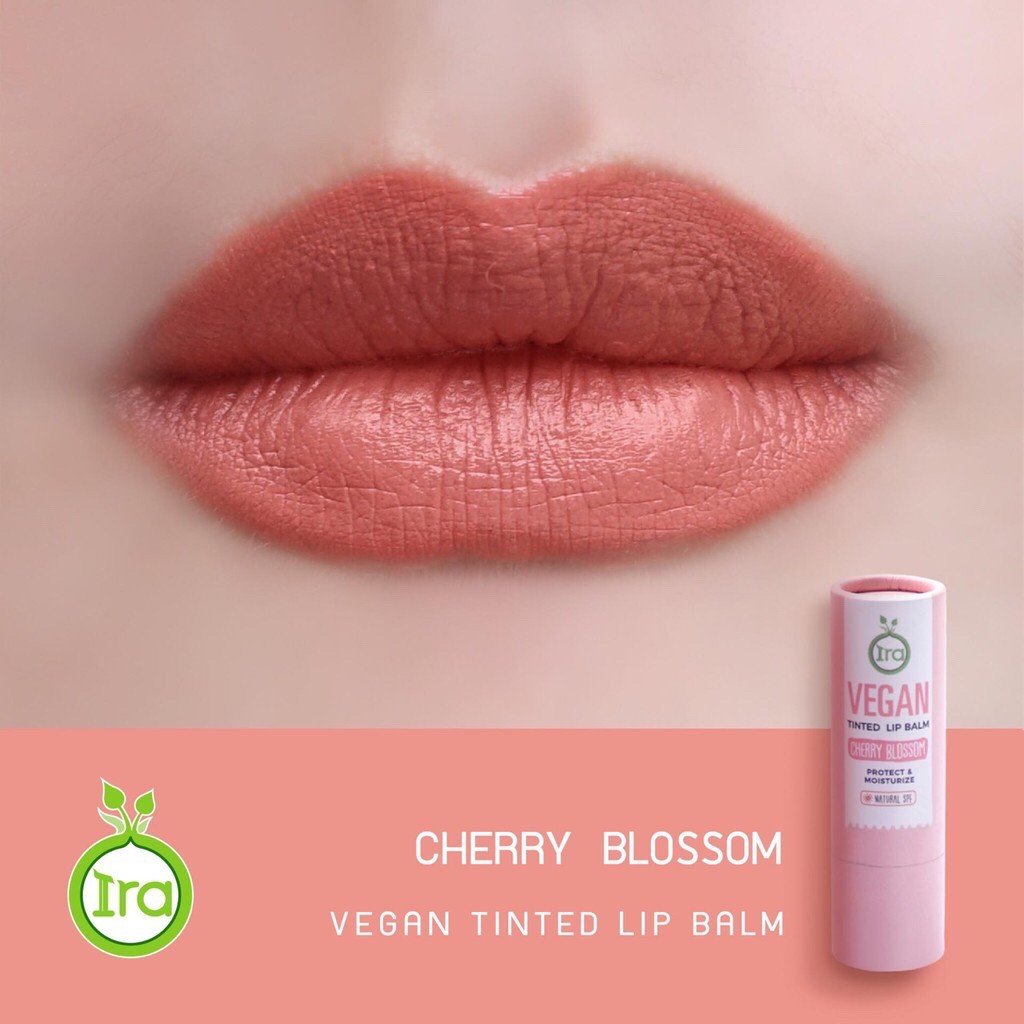 รูปภาพสินค้าแรกของIra ทินต์ลิปบาล์ม เชอร์รี่ บลอสซัม Vegan Tinted Lip Balm Cherry Blossom (5g)