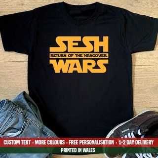 เสื้อยืดลําลอง ผ้าฝ้าย แขนสั้น พิมพ์ลาย Sesh Wars Hangover เหมาะกับของขวัญวันเกิด สําหรับนักเรียน