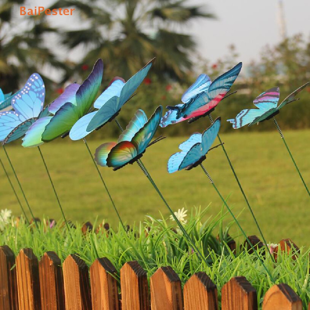 baipester-ผีเสื้อโลหะ-สําหรับตกแต่งสวน-สนามหญ้า-กลางแจ้ง-12-ชิ้น