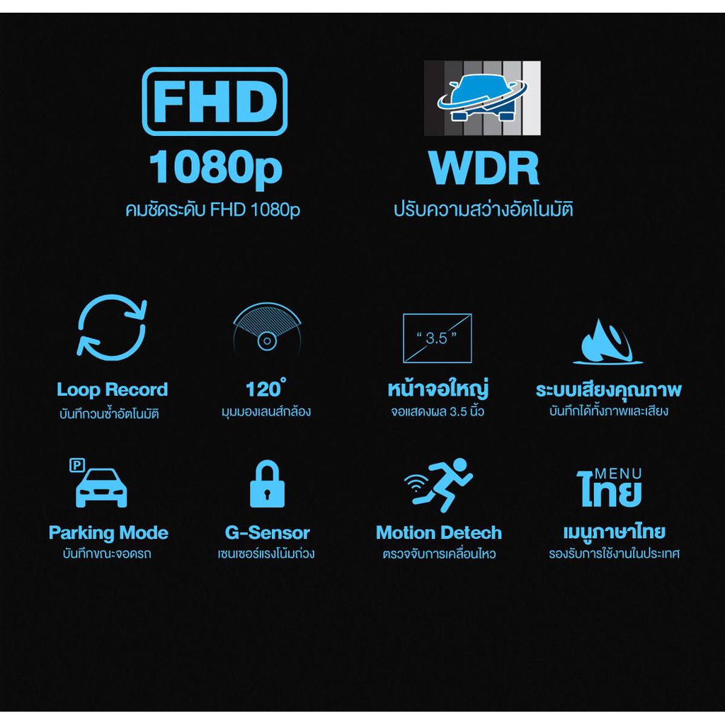 กล้องติดรถยนต์-fhd-1080p-กล้องหน้า-การตรวจสอบที่จอดรถ-เครื่องบันทึกการขับขี่-กล้องติดหน้ารถยนต์-l700