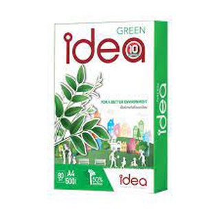 8852413434581 กระดาษถ่ายเอกสาร 80 แกรม A4 IDEA GREEN (1x500)