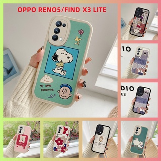 เคส OPPO Reno5 5G Reno 5 5G เคสโทรศัพท์ซิลิโคนกันกระแทก สนูปปี้. ลายน่ารัก KLQ