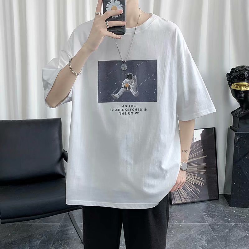 ภาพสินค้าเสื้อยืดชาย oversize คอกลม แขนสั้น ( ลดเพิ่ม 25%) จากร้าน xiaohuama บน Shopee ภาพที่ 1