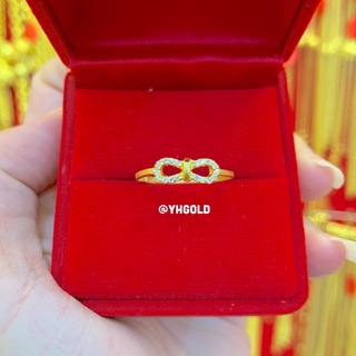 สินค้า แหวนทอง1กรัม Yonghenggold  ♾ฝังเพชรสวิส ทองคำแท้96.5%