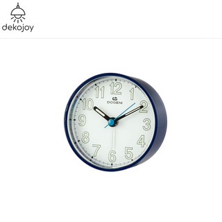 DOGENI นาฬิกาปลุก รุ่น TEP001BU นาฬิกาปลุกตั้งโต๊ะ เสียงสัญญาณ มีพรายน้ำ เข็มเดินเรียบ ขนาด : Ø8.5 x หนา 3.8ซม. Dekojoy