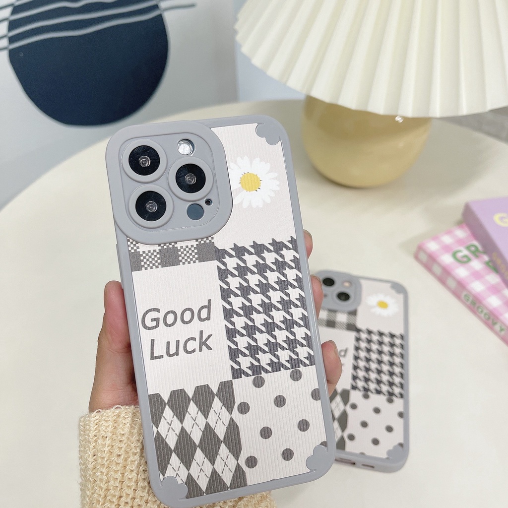 เคสลายดอกไม้-เคสโทรศัพท์-เคสสำหรับไอโฟน-เดซี่ขาวหนังgood