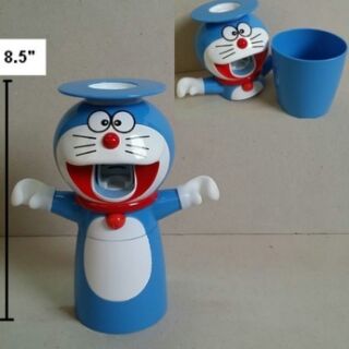 ที่บีบยาสีฟัน พร้อม ที่แขวนแปรง ลาย โดเรม่อน Doraemon ขนาดสูง 8.5 นิ้ว