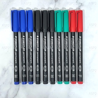 ปากกามาร์คเกอร์ (ลบไม่ได้) สเต็ดเล่อร์ STAEDTLER รุ่น Lumocolor Permanent ปากกาเขียนซีดี ขนาด S / F / M (1 ด้าม)