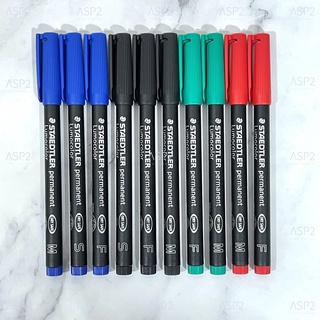 ปากกามาร์คเกอร์ (ลบไม่ได้) สเต็ดเล่อร์ STAEDTLER รุ่น Lumocolor Permanent ปากกาเขียนซีดี ขนาด S / F / M (1 ด้าม)