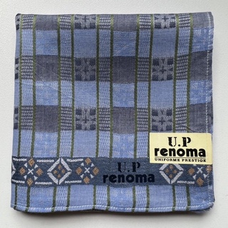 ผ้าเช็ดหน้าวินเทจผู้ชาย U.P renoma แบรนด์เนมแท้ 💯%
