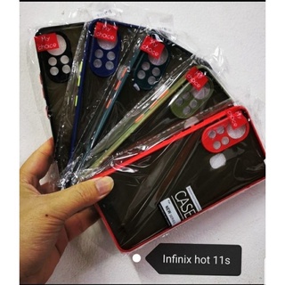 ❌รุ่นใหม่❌ Case infinix Hot 11S กันลอยกล้อง เคสกันกระแทก ปุ่มสีผิวด้าน ขอบนิ่มหลังขุ่น Infinix Hot11S [ ส่งจากไทย ]