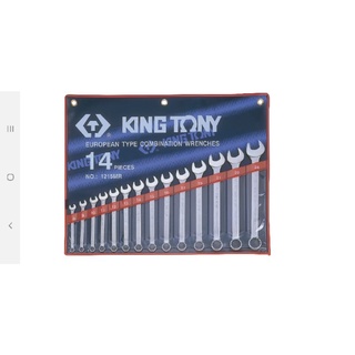 สินค้า Kingtony 1215mr  ประแจแหวนข้างปากตาย 14ตัวชุด 8-24 มิล
