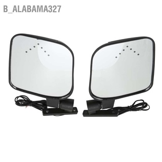 B_Alabama327 กระจกมองหลังรถยนต์ Led 2 ชิ้น พร้อมไฟเลี้ยว 180 ข้อต่อปรับได้ แบบเปลี่ยน สําหรับ Ezgo
