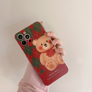 เคสโทรศัพท์มือถือแบบใส ลายการ์ตูนหมี สําหรับ Iphone 14plus 13pro 11 12mini 678plus xsmax xr