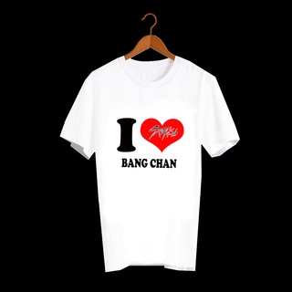 เสื้อยืดสีขาว สั่งทำ เสื้อยืด Fanmade เสื้อแฟนเมด เสื้อแฟนคลับ FCB126-  บังชาน Bang Chan สเตรย์คิดส์ Stray Kids