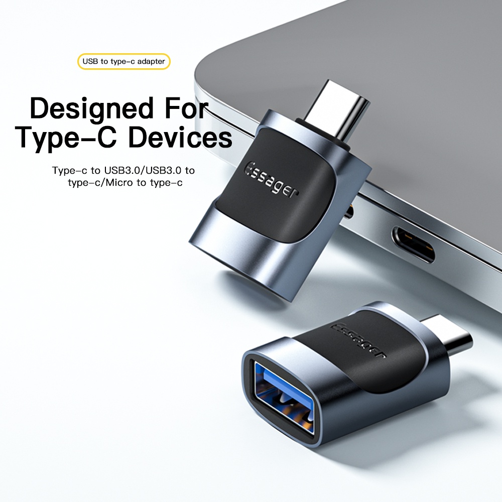 ภาพหน้าปกสินค้าEssager ตัวแปลง USB เป็น Type C Mirco เป็น Type C Type C เป็น USB OTG Type C ABS สําหรับคอมพิวเตอร์ Android Premium จากร้าน essager.th บน Shopee