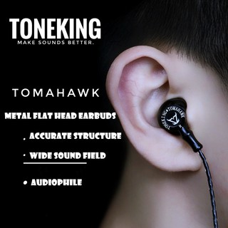 ภาพหน้าปกสินค้าTONEKING Tomahawk In Ear Earphone Flat-Head HIFI Earbud Fever Earphone Top Sound As MX985/MX980 E888/282 ที่เกี่ยวข้อง