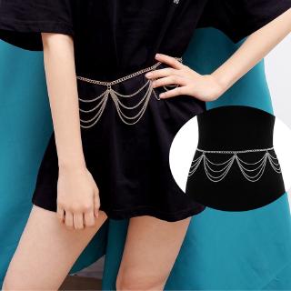 ภาพหน้าปกสินค้าTassel Waist Chain Wavy Multilayer Body Chain Female Personality Temperament Waist Chain Belt ที่เกี่ยวข้อง