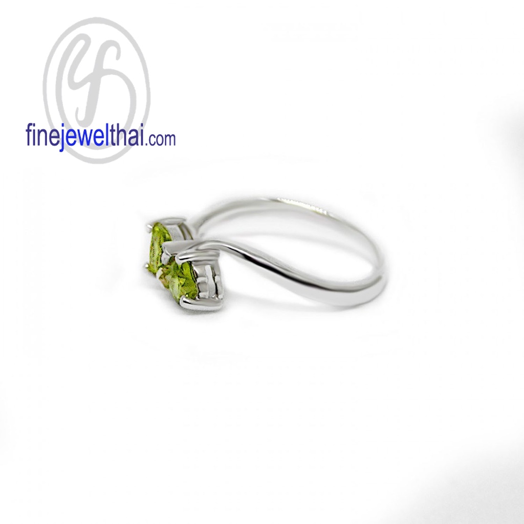 finejewelthai-แหวนเพอริดอท-เพอริดอท-แหวนพลอย-แหวนเงินแท้-พลอยประจำเดือนเกิด-peridot-silver-ring-birthstone-r1159pd