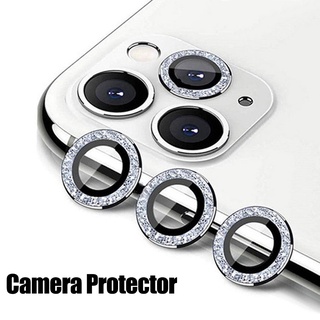 ภาพหน้าปกสินค้า(1 ชิ้น ) ตัวป้องกันหน้าจอเลนส์กล้องแวววาวแหวนโลหะ For iPhone 12 11 Pro Max 12 mini ซึ่งคุณอาจชอบสินค้านี้