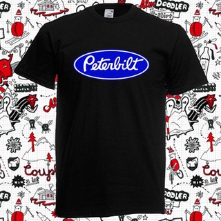 [100% Cotton] เสื้อยืด ผ้าฝ้าย พิมพ์ลาย Peterbilt รถบรรทุก สีฟ้า สําหรับผู้ชาย