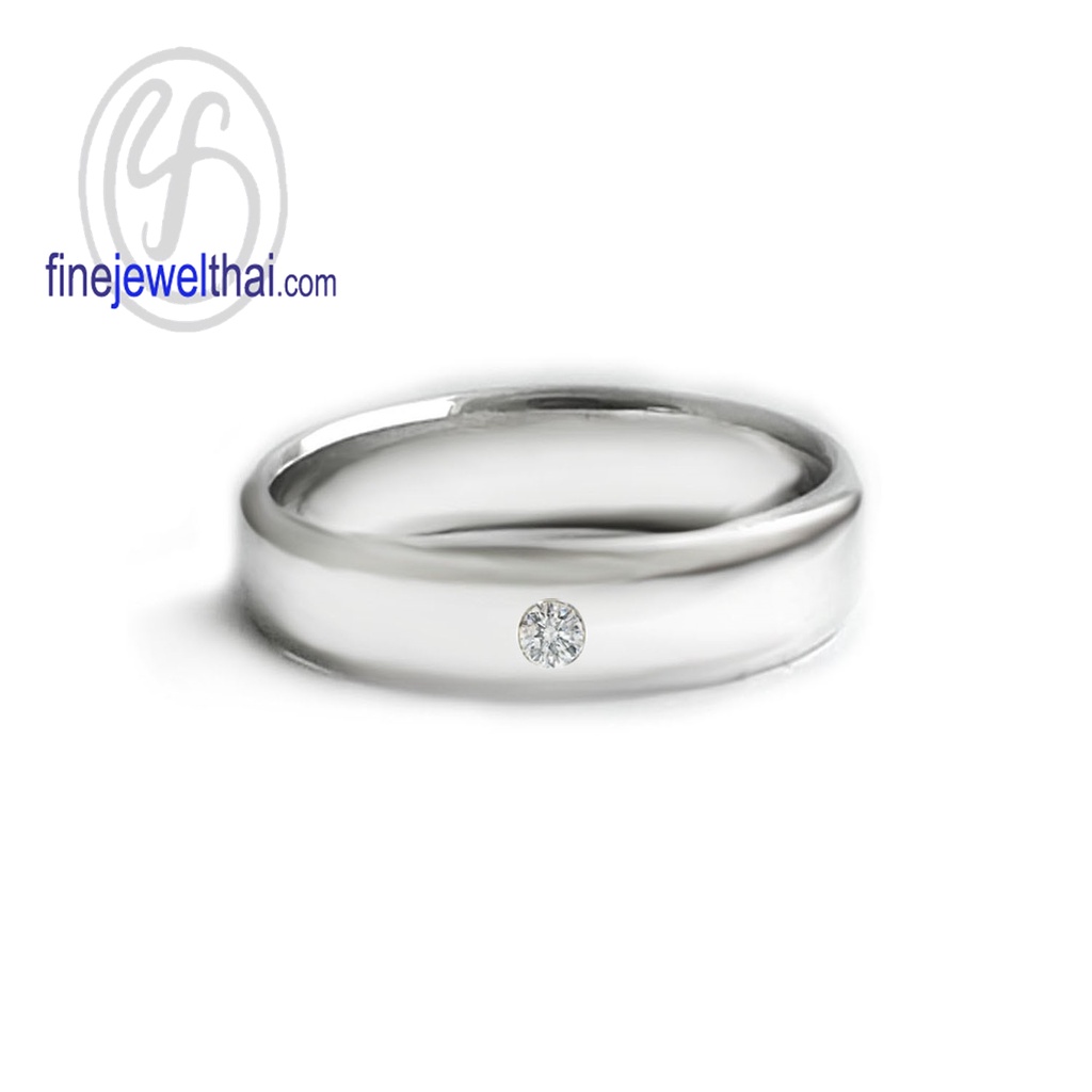 finejewelthai-แหวนคู่-แหวนเพชร-เพชรแท้-แหวนหมั้น-แหวนแต่งงาน-diamond-silver-couple-ring-rc1413-14di