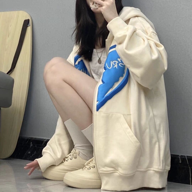 fashiongirl1688-ใหม่ๆ-เสื้อแขนยาวเกาหลี-มีฮู้ดผ้าฝ้ายแฟชั่นสตรี-สาวเกาหลีผ้านุ่มใส่สบาย-เก๋ๆ-เสื้อคลุมหน้าร้อน-เท่ๆ