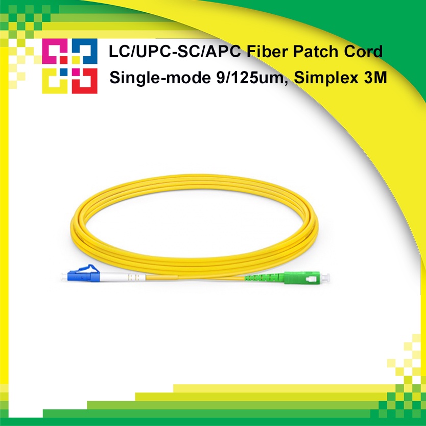SC/APC-LC/UPC Fiber optic Single-mode Patch cord Simplex, 3M - BISMON ...