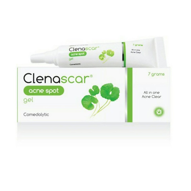 clena-scar-acne-spot-gel-7g-เขียว-ทาสิวแผลเป็น-silicone-vit-c