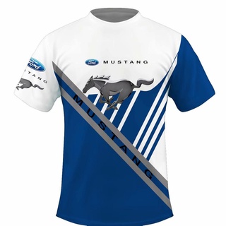 เสื้อยืดคอกลม แขนสั้น พิมพ์ลาย Ford Mustang 3 มิติ โอเวอร์ไซซ์ สไตล์สตรีท แฟชั่นสําหรับเด็กผู้ชาย และผู้หญิง 2022