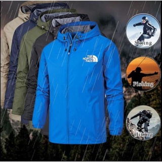 ℡✟เสื้อคลุมกันหนาว แบบมีหมวก ลาย THE NORTH FACE กันน้ำ