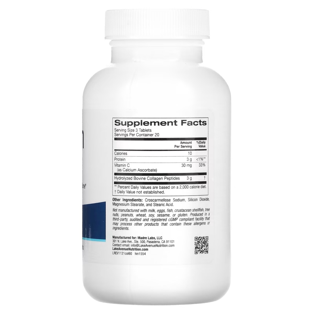 lake-avenue-nutrition-hydrolyzed-collagen-type-i-amp-iii-1-000-mg-60-tablets-คอลลาเจนเปปไทด์-ของแท้