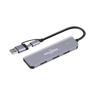 Goojodoq 2-in-1 ฮับ USB 3.1 Type-C 5 พอร์ต ความเร็วสูง พร้อมฮับ 3.0 2.0 5Gbps TF SD PD สําหรับ MacBook Pro Air USB C Splitter