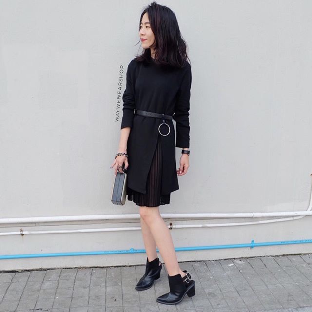 Setia Belted Dress - Black Onyx