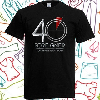 เสื้อยืดโอเวอร์ไซส์เสื้อยืดแขนสั้น ลาย Foreeiro ครบรอบ 40 ปี สไตล์วินเทจS-3XL