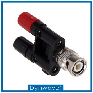 ( Dynwave1 ) Bnc Male To 2 Dual Banana อุปกรณ์ปลั๊กเสียบเชื่อมต่อ Rf Coax