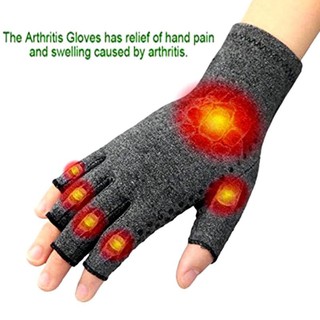 สินค้า Shop Jung ถุงมือ ลดการเกร็งมือ แก้ปวดมือ ไขข้ออักเสบ Magnetic Therapy Glove รุ่น 000476 - Gray  (pair)